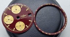 Quadrante + Rehaut Breitling Chronomat bordeaux n.o.s. contatori e scritte Y.g.