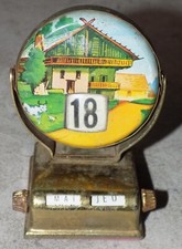 ANCIEN CALENDRIER PERPETUEL ROTAIF DECOR DE CHALET MADE IN HONG KONG ANNEES 60