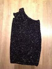 Women's medium Black 'Mango' Sequined Dress