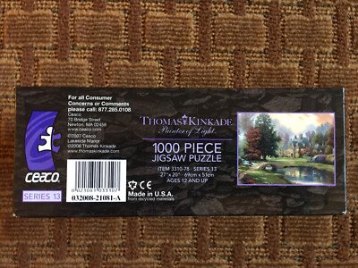 THOMAS KINKADE Lakeside Manor 1000 PIECES PUZZLE Brand New Sealed