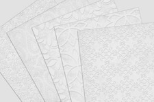 10 A4 Scrapbook Papier Karten Basteln Bastelpapier Designerpapier Hochzeit Weiß