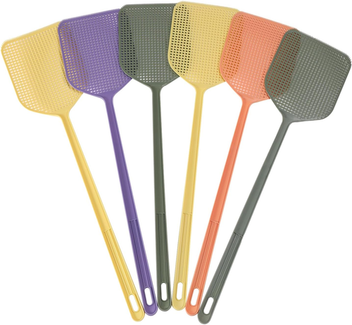 Morandi Color 6 Pack Fly Swatters Heavy Duty, Strong Flexible Manual Swat Set Pe - Picture 9 of 12