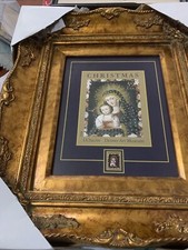 Timbro di Natale '06 USPS 39c Denver Art Museum incorniciato in cornice intagliata dorata