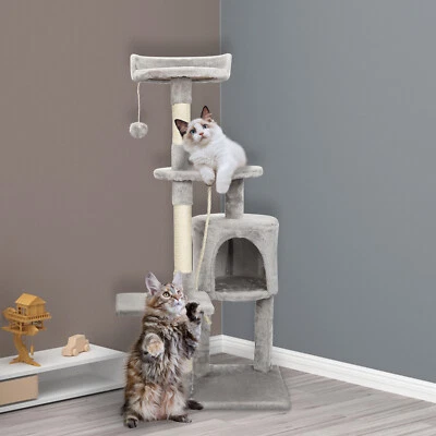 U 'KING Katzen 112 cm Katzenbaum Kratzbaum Sisal Kletterbaum Große kleine Katzen XXL