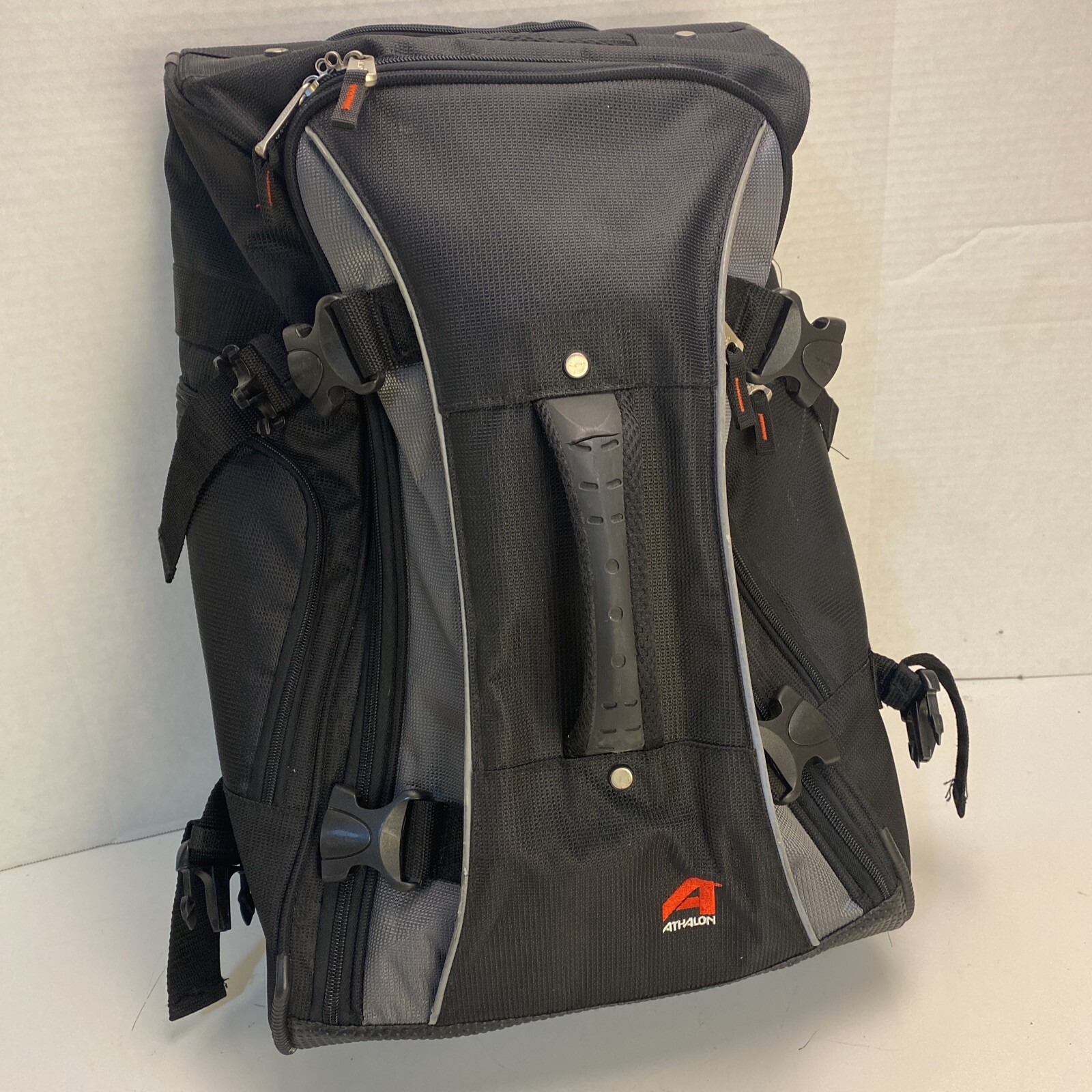 Athalon 21-Inch Black Hybrid Rolling Carry-On Duffel Suitcase-image