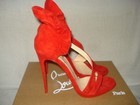 100% AUTH NEW WOMEN LOUBOUTIN COLANKLE 120 RUFFLED SUEDE HEEL/SANDALS US 9 — photo 8