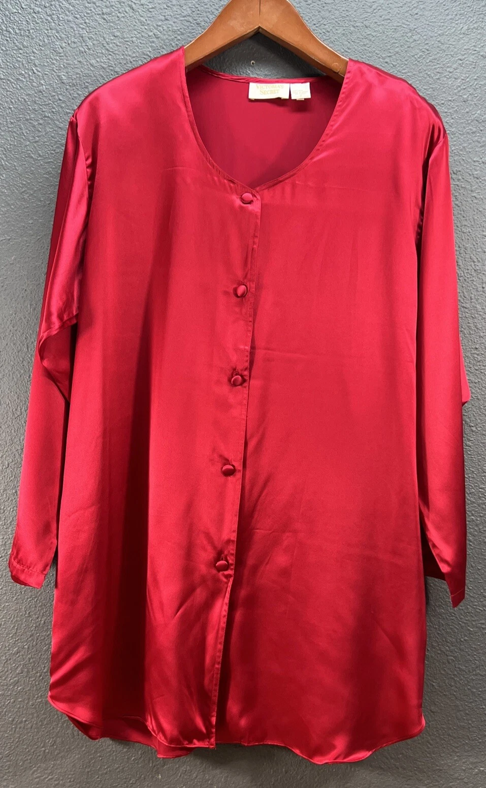 UNDERCOVER Abito Victoria's Secret Vintage G Label 100% Rosso Seta Singolo Bottone Donna M