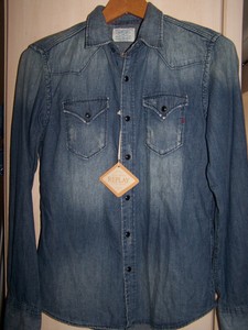 mens replay denim shirt