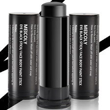 3Pcs Eye Black Stick for Sports,Easy to Color Athletes Black Eyeblack, Sporting