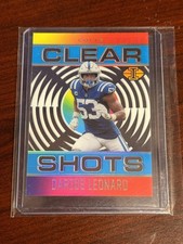 2021 Panini Illusions #CS-5 Darius Leonard Clear Shots Light Blue #/299 NFL