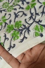 3 Yard Hand Block Floral Print 100 Cotton Fabric NO TARRIF CHARGES 100 ZK 183
