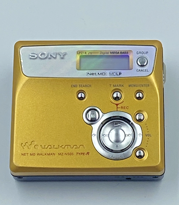 Sony MZ-N505 Net MD Walkman Gold MiniDisc Recorder (with 3 discs