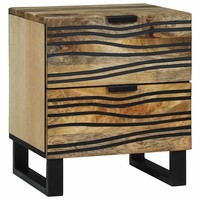 Nachttisch Natur Holzwerkstoff 40X33X46 Cm Kompakt