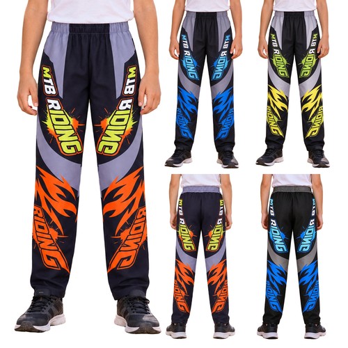Boys Trousers Training Motocross Motorcycle Pants Lightweight Sports Kids - Picture 3 of 43