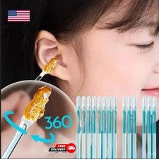 24Pcs Disposable Silicone Earwax Remover Adhesive Ear Pick S/L Reusable