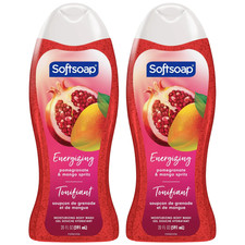 Softsoap Energizing Pomegranate Mango Spritz Scent Body Wash 20oz Pack of 2