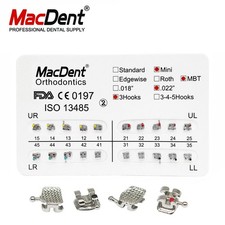 MacDent Staffe per ortodonzia dentale base in rete metallica Mini MBT 022 3H 1 confezione