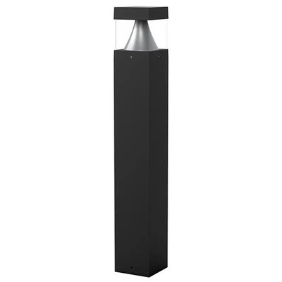 LED Bollard Square Aluminum 42'' Tall Black Multi CCT & Multi Power 120-277V AC