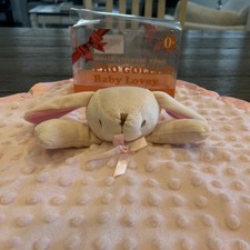 Pro Goleem Pink Bunny Satin Back Lovey Baby Security Blanket Minky Dot Soft Toy