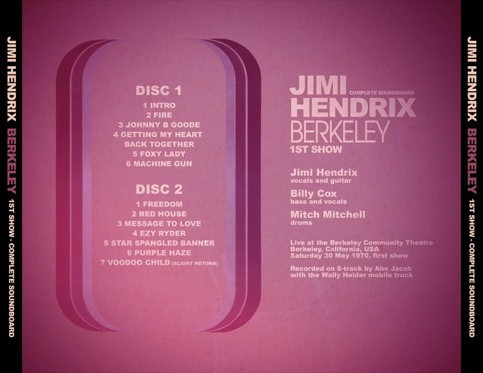 JIMI HENDRIX / BERKLEY 1970. 2xCD Foto 2 de 2