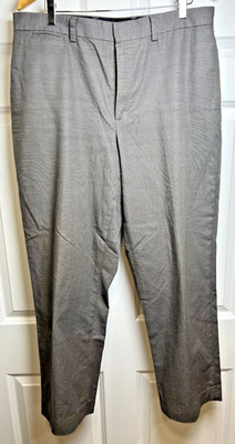 LL Bean Classic Fit Dress Pants Men s 36 x 30 Gray Micro Pinstripe 100% Cotton