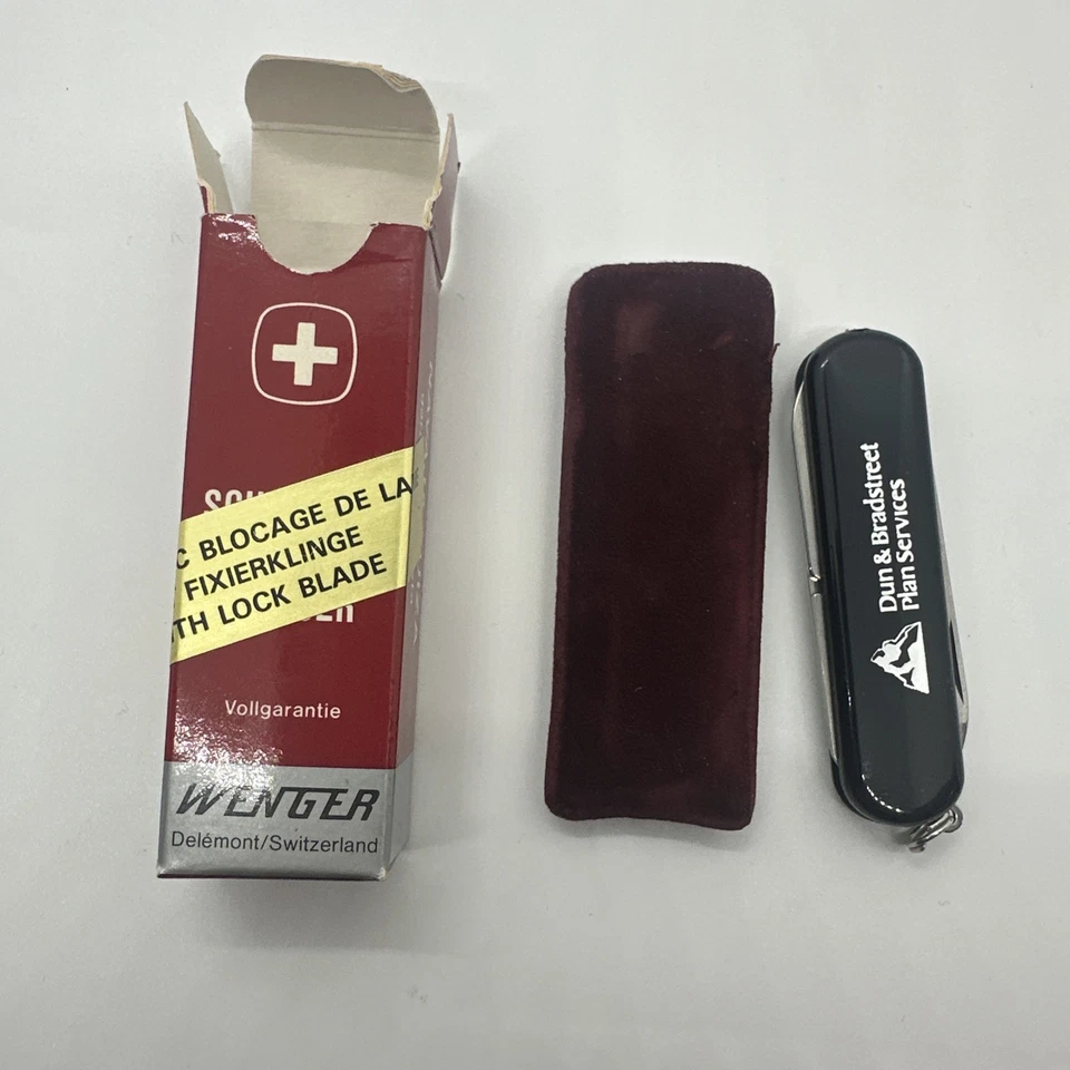 瑞士军刀全新带盒雕刻 Dun & Bradstreet WENGER DELEMONT — 第 2/4 张图片