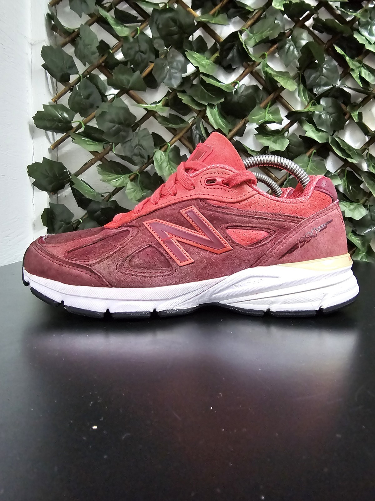 New Balance 990 V4 Made In America Women's Trainers UK Size 5 Burgandy Suede VGC
