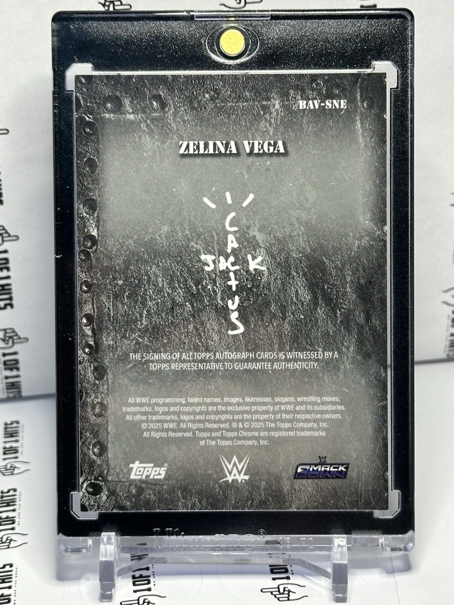 2025 Topps Chrome Cactus Jack Zelina Vega Black Refractor SSP On