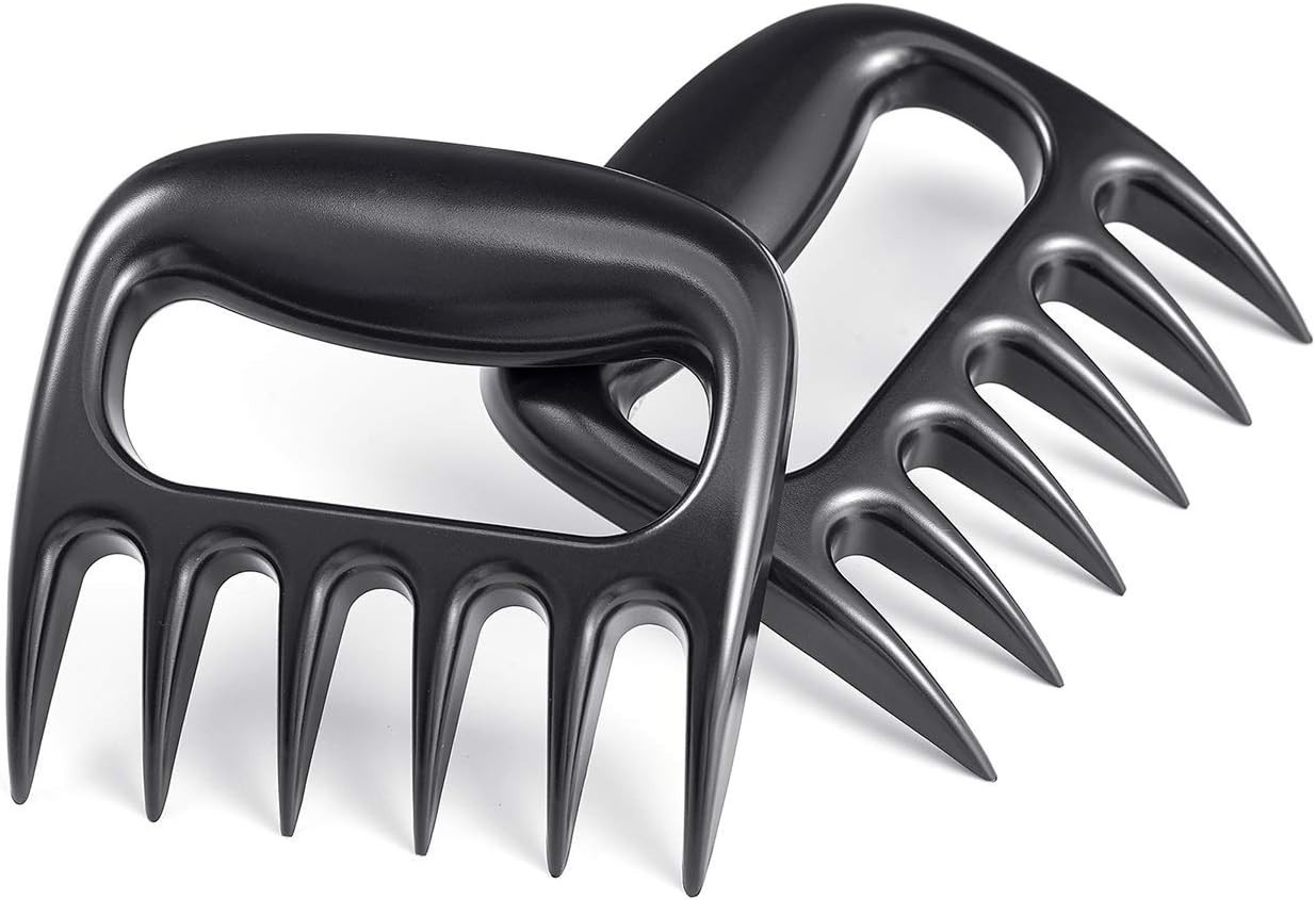 2x Meat Shredder Claws for Pulled Pork Shredders Forks Chicken Brisket Black
