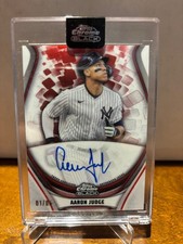 2023 TOPPS CHROME BLACK IVORY AUTO RED TRIM Aaron Judge  01/05
