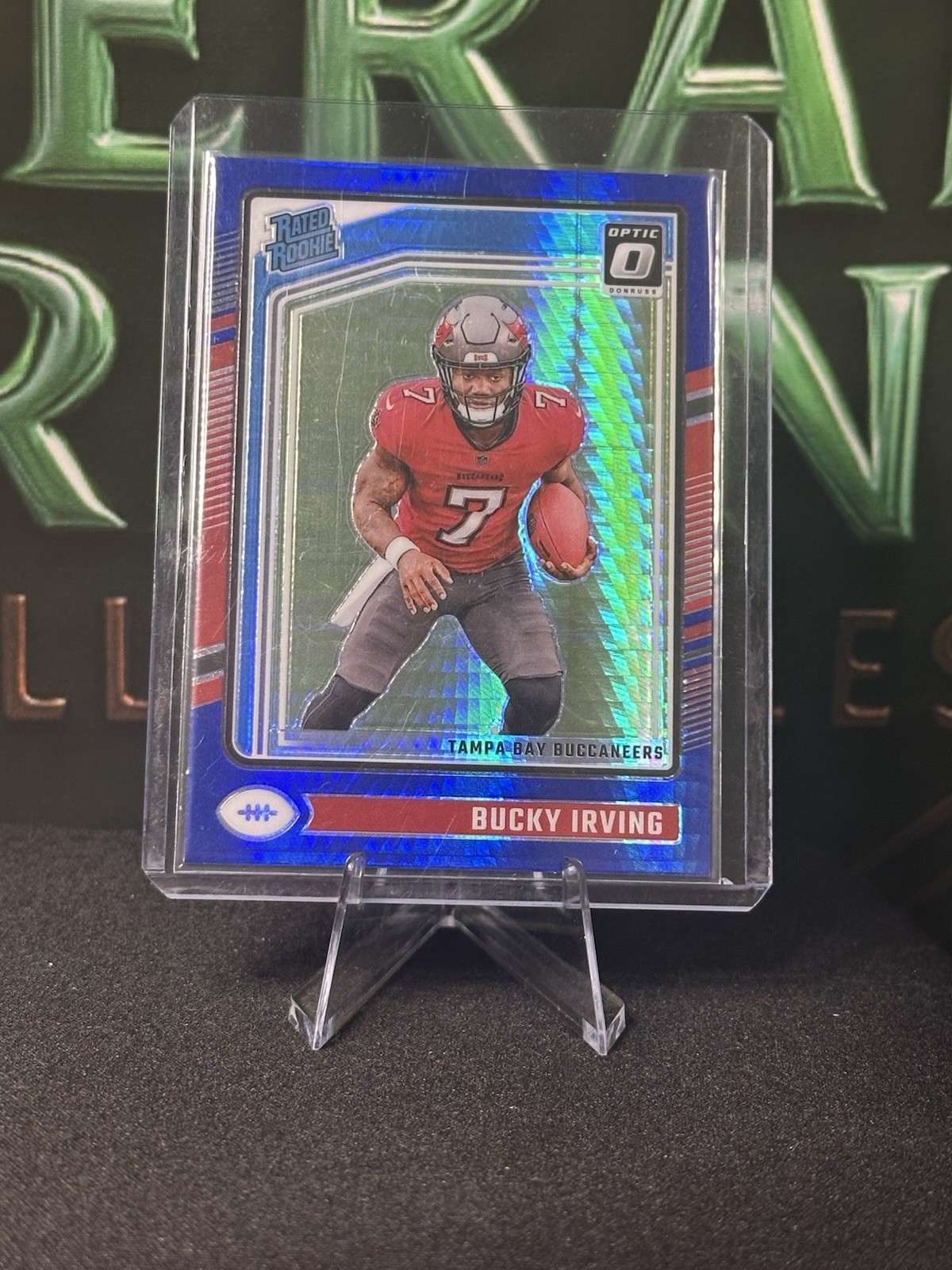 2024 Panini Donruss Optic - Rated Rookie Bucky Irving #216 Blue Hyper Prizm (RC)