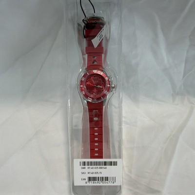 40mm Red Watch Silicone Band Water Resistant 100m KYBOE Giant