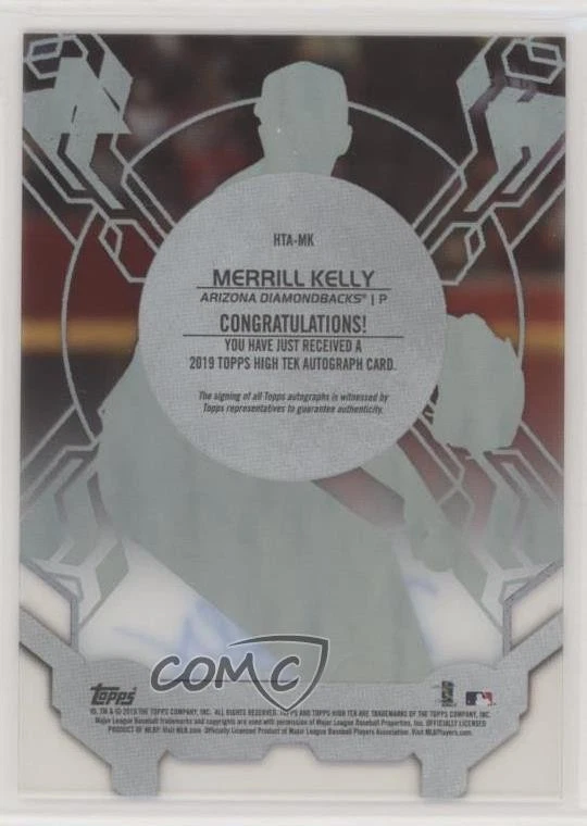 2019 Topps High Tek Purple /99 Merrill Kelly #HTA-MK Rookie Auto RC - Image 2 of 2