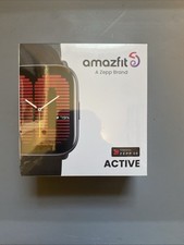 Amazfit Active Smartwatch, AMOLED Screen ,Built in GPS, 14day Battery - Black