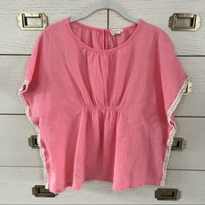 J. Crew Crewcuts Pink Ivory Trim Swim Girls Coverup, Size 12