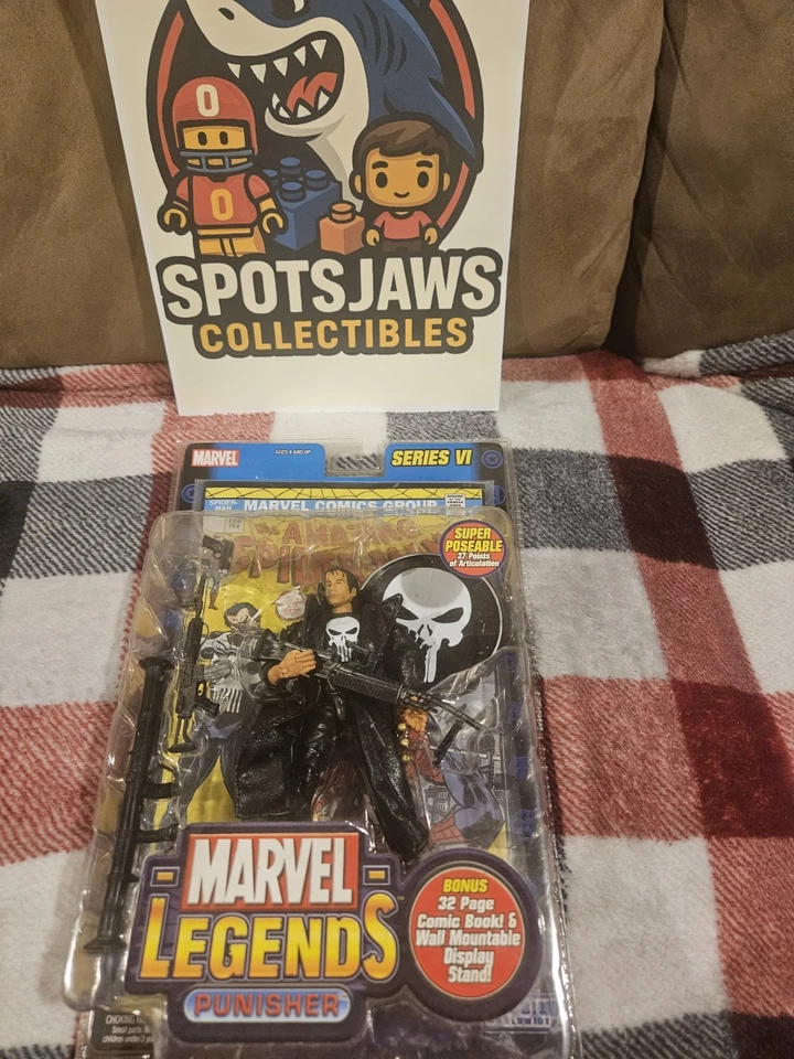 PUNISHER 可动人偶漫威传奇系列 VI (6) 2004 玩具业务全新罕见 — 第 2/4 张图片