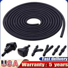 Universal Car Windshield Wiper Washer Squirter Nozzle Spray Jet Kit Fluid Hose T