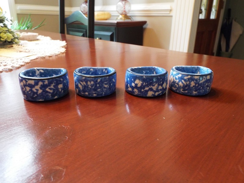 Stangl Town & Country Blue Napkin Rings