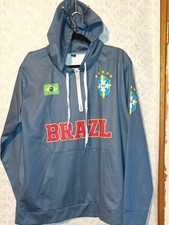 Brazil National Football Team lightweight pullover hoodie size L