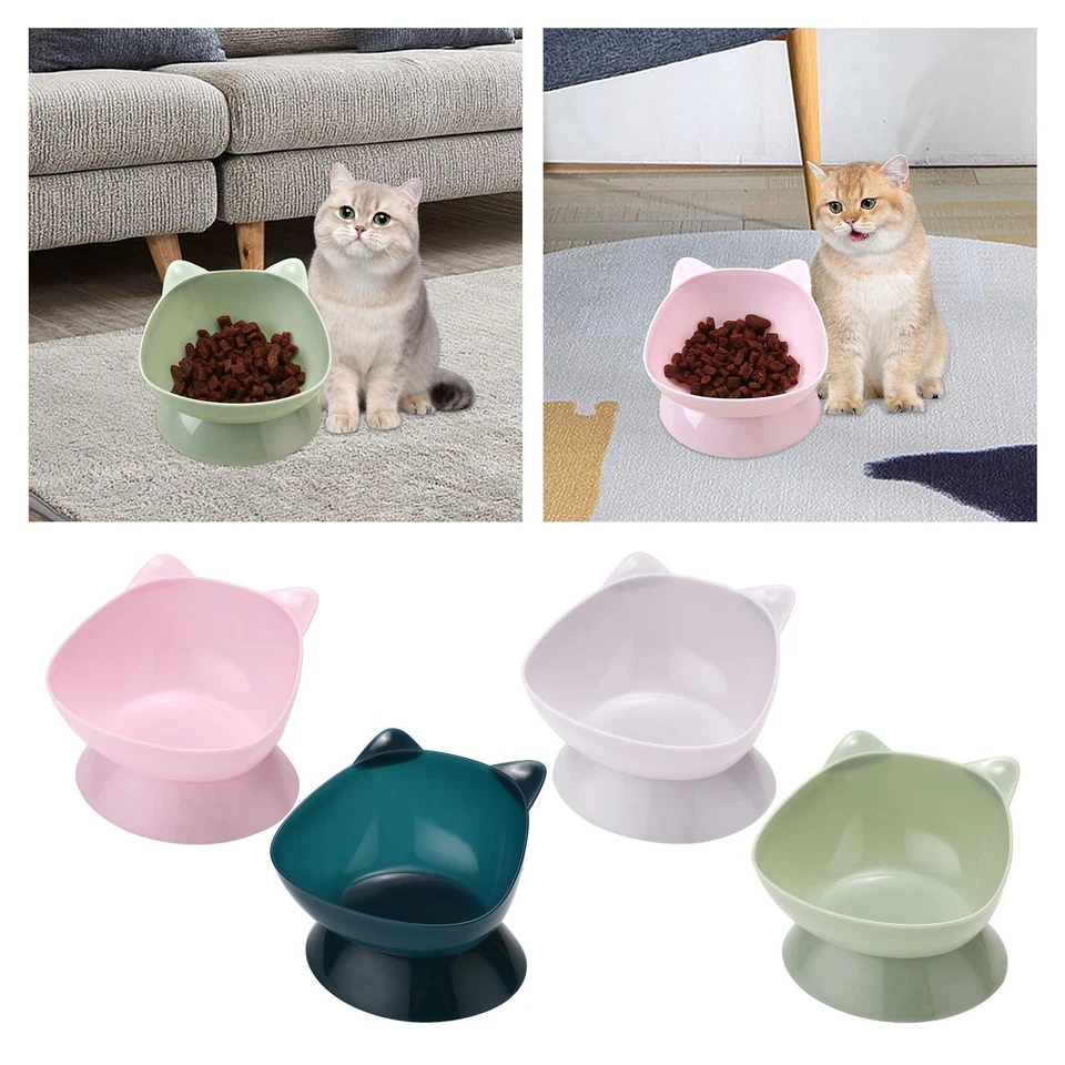 Raised Cat Bowl Food Container Kitty Snack Bowl