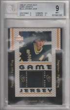 96-97 JAROMIR JAGR UPPER DECK GAME JERSEY #GJ4 PENGUINS BGS 9 MINT