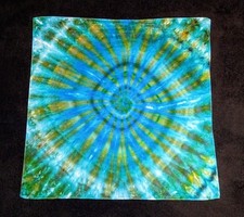  BOGO Blue And Green Spiral Ice Dye Tie Dye Bandana