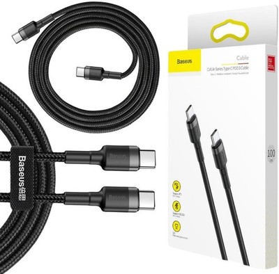 6953156285200 KABEL USB-C / USB-C Baseus Cafule CATKLF-GG1 100cm 60W 3A PD 2.0 Q