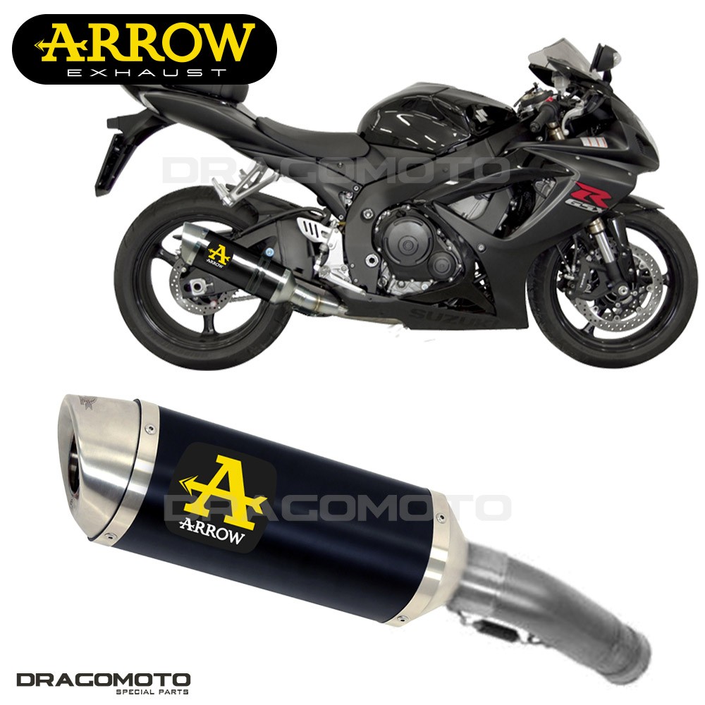 Silencieux ARROW Alu Noir pour SUZUKI GSX-R 600 2006-2007