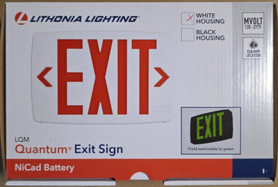 Lithonia Quantum LED Exit Sign LQM S W RG MVOLT Dual Circuit AC Only - (1 PC)