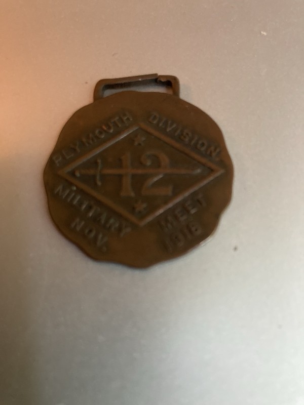 Plymouth Division Military Meet 1918 Medal