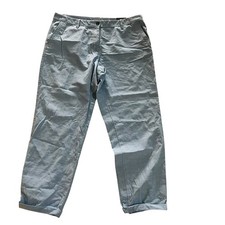 Talbots Newport Chambray Relaxed Chinos Pants Size 14 NWT Blue