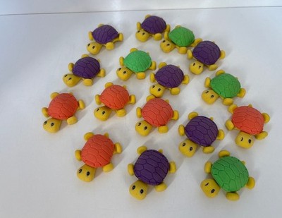 Bunte Schildkröte Schildkröte Radiergummis Restposten Konvolut insgesamt 16