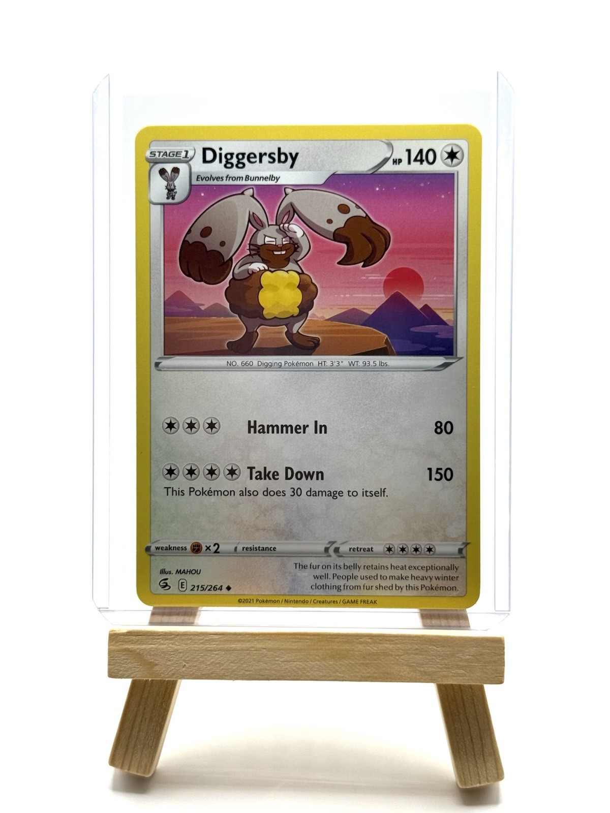 Pokemon Fusion Strike Diggersby Uncommon Card 215/264 NM