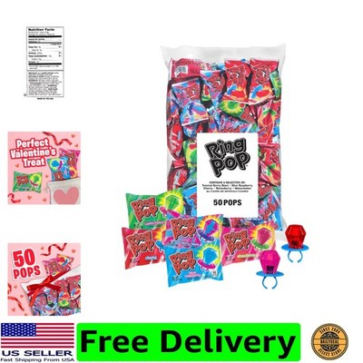Candy, Valentine's Lollipops, 50 Ct Party Favors in Assorted Fruity Flavors -...